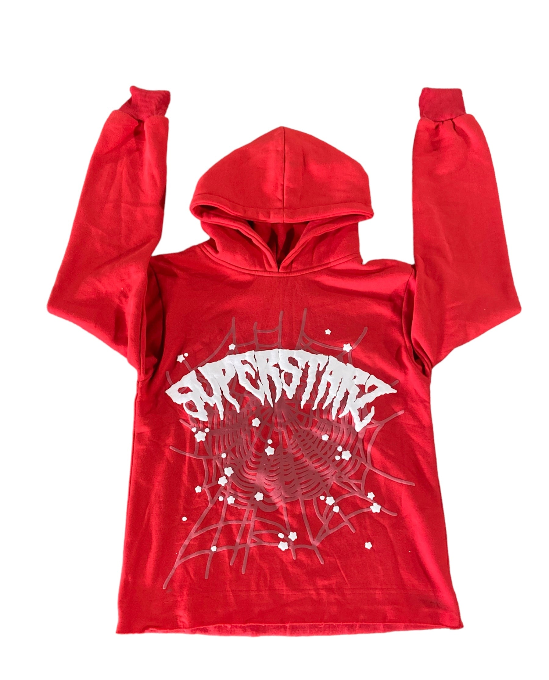 RED "WEB" HOODIE